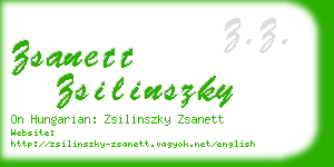 zsanett zsilinszky business card
